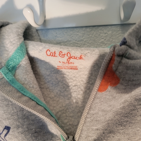 Cat and Jack unicorn zip Sweat shirt - Picture 5 of 7